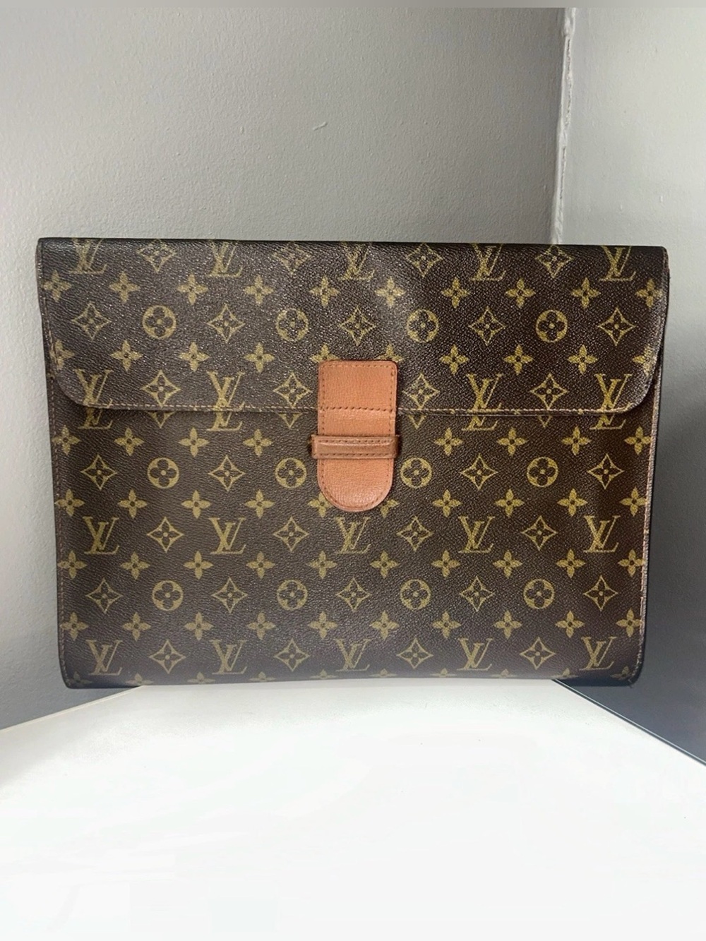 Louis Vuitton Monogram Poche Ministre Document Case w/ COA